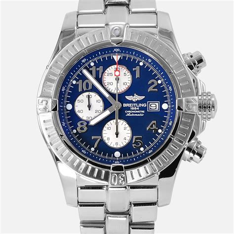 breitling super avenger blue dial a13370|Breitling a13370 for sale.